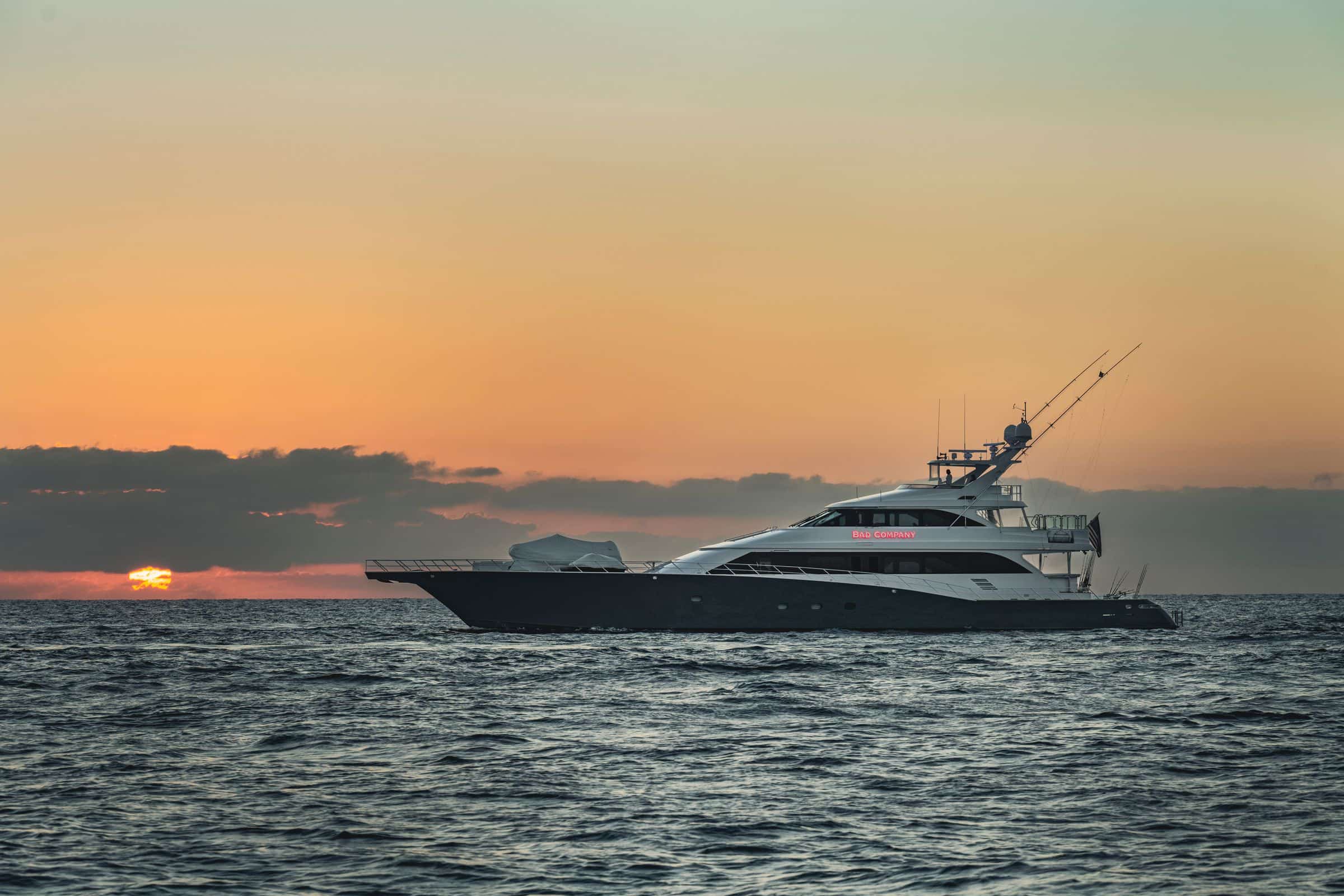 Luxury yacht cruising through the Mediterranean