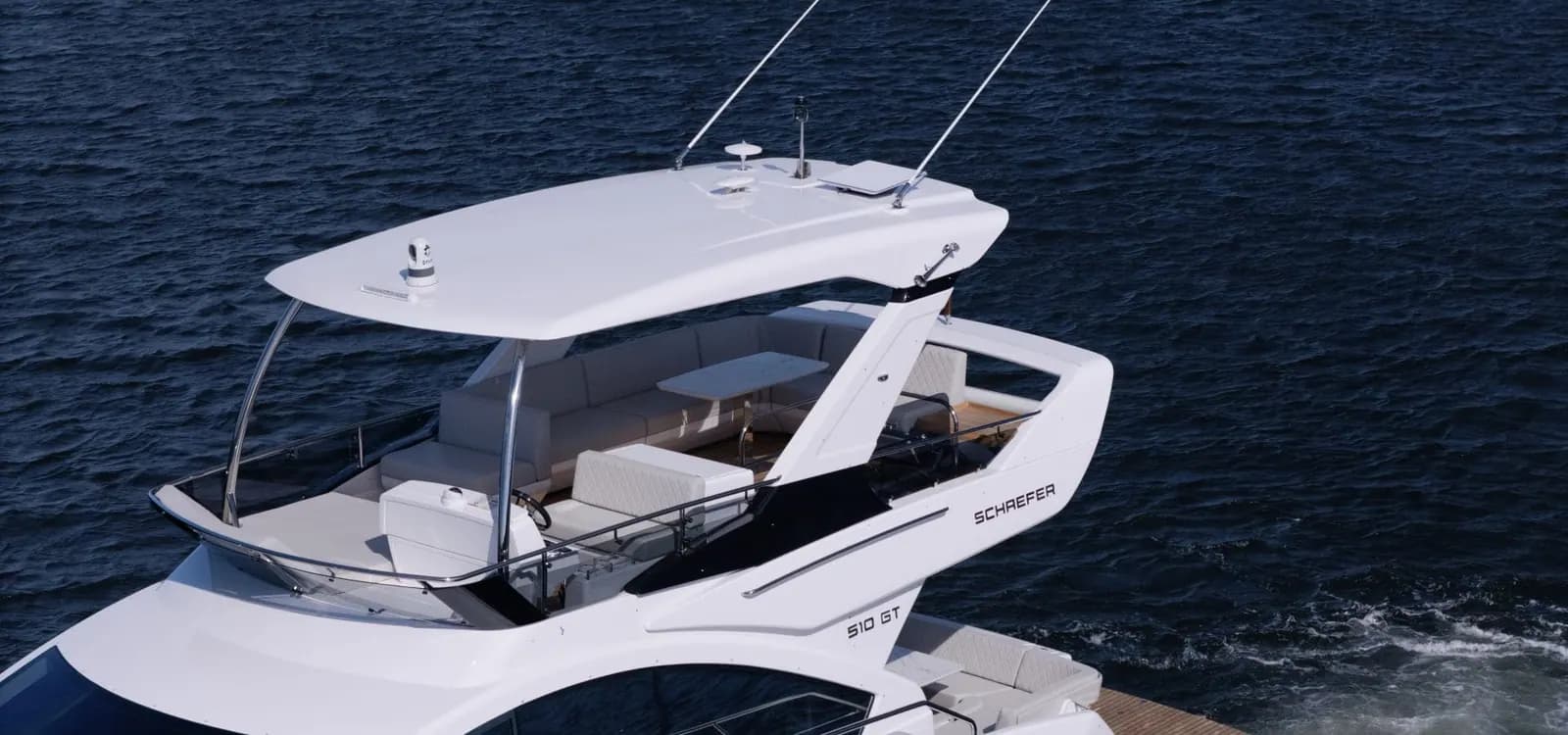 Interior view of Schaefer 510 GT Flybridge