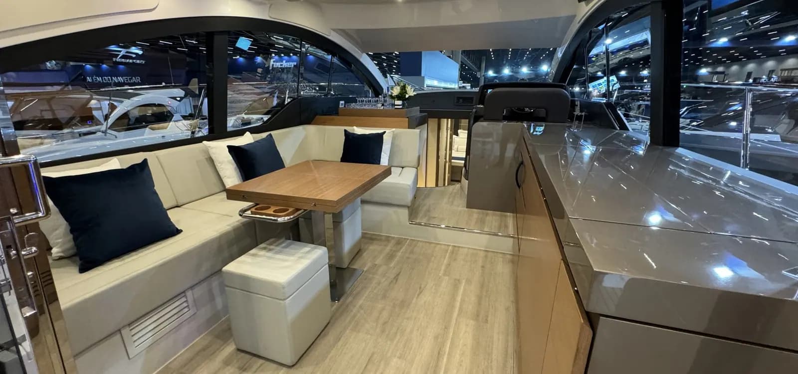 Interior view of Schaefer 510 GT Flybridge