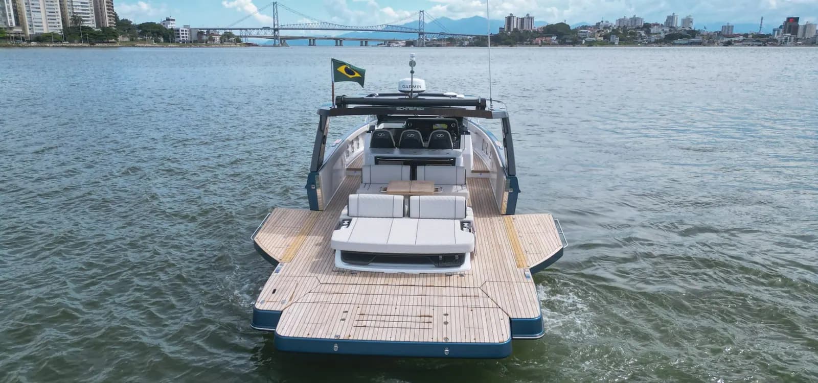 Helm view of SCHAEFER YACHTS V44 Blue