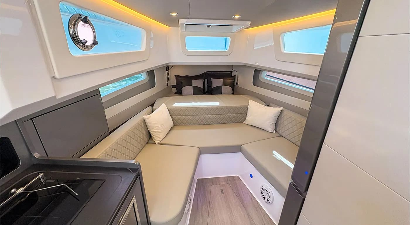 Helm view of SCHAEFER YACHTS V44 Blue