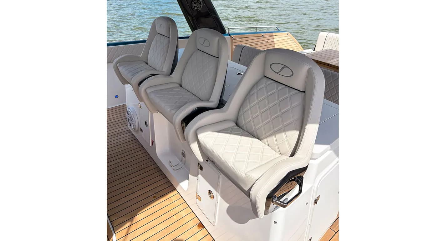 Helm view of SCHAEFER YACHTS V44 Blue