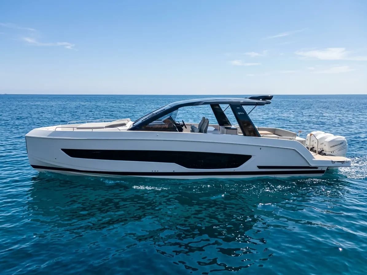Exterior view of SCHAEFER YACHTS V44 triple outboards